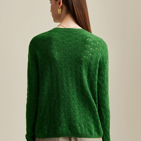 COMOBOCA 100% Cashmere Women's Cable Knit Sweater