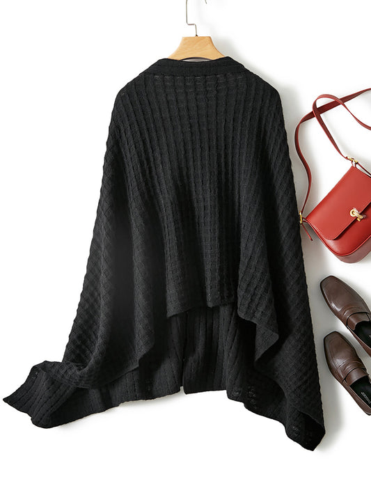 COMOBOCA 100% Cashmere Scarf Solid Color Shawls with Buttons