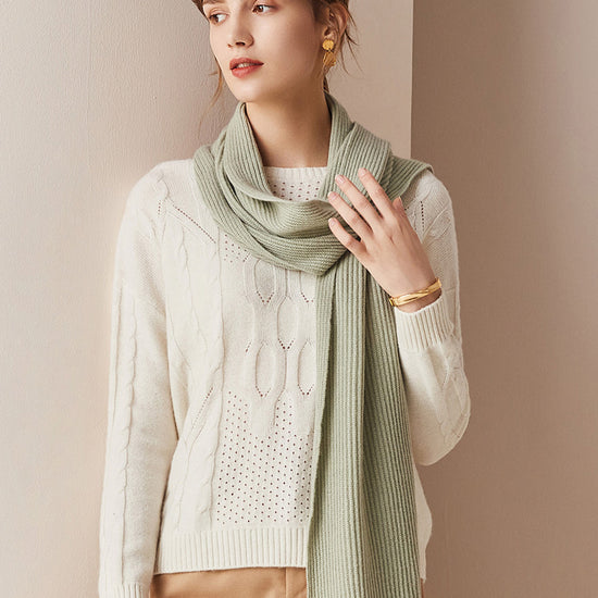 COMOBOCA 100% Cashmere Plain All Matched Scarf