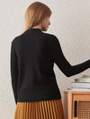 COMOBOCA 100% Cashmere Women's Mock Neck Knit Sweater