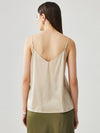 COMOBOCA Women's Silk Adjustable Straps V-Neck Camisole