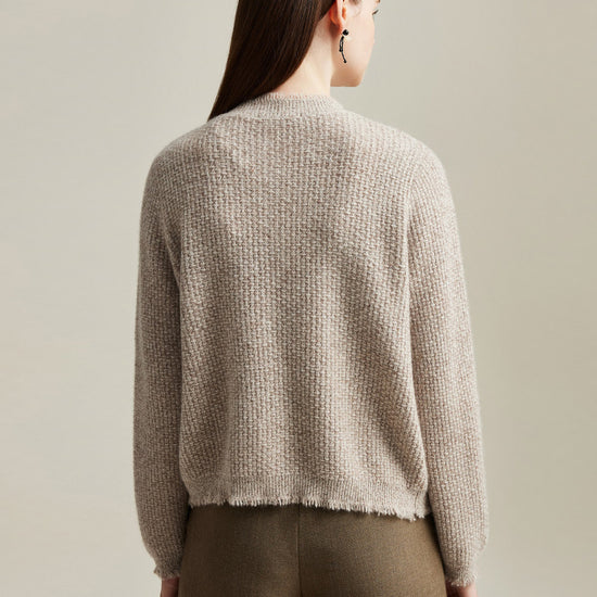 COMOBOCA 100% Cashmere Women's Knit Cardigan with Front Pockets