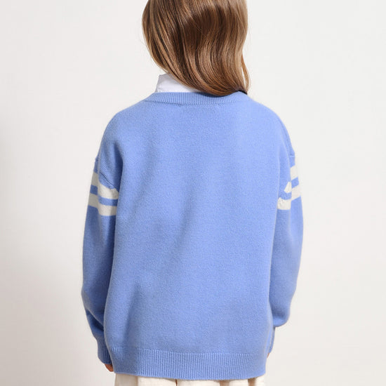COMOBOCA 100% Wool Kids' V-Neck Cardigan