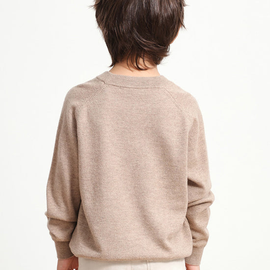 COMOBOCA 100% Wool Kids' Round Neck Plain 100% Sweater