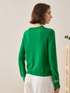 COMOBOCA 100% Cashmere Women's Round Neck Knit Sweater