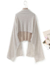 COMOBOCA 100% Cashmere Fringe Solid Color Shawl Scarf