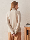 COMOBOCA 100% Cashmere Women's Pearl Buttoned Sweater