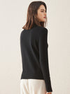 COMOBOCA 100% Cashmere Women's Pearl Buttoned Sweater