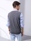 COMOBOCA 100% Cashmere Men's V-Neck Vest