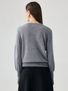 COMOBOCA 100% Cashmere Women's Sweater with Crystal Embellishments