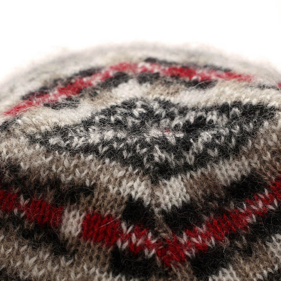 COMOBOCA 100% Cashmere Women's Boho Fair Isle Pattern Knit Beanie