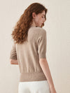 COMOBOCA 100% Wool Women's Seamless Round Neck Knit Sweater