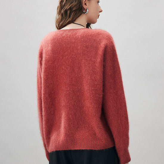 COMOBOCA Women's Wool Seamless Brushed Knit Sweater