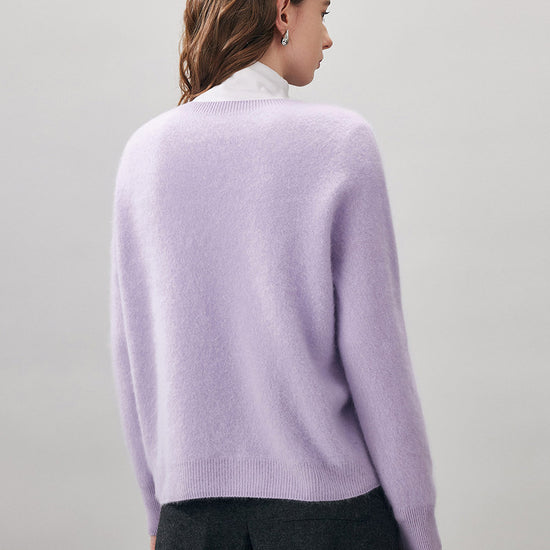 COMOBOCA Women's Wool Seamless Brushed Knit Sweater