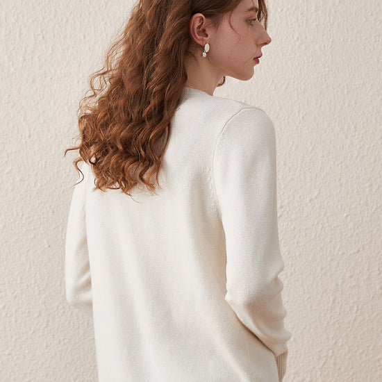 COMOBOCA 100% Wool Women's Cardigan Sweater