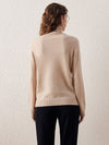 COMOBOCA 100% Wool Women's Ribbed Turtleneck Sweater