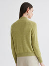 COMOBOCA 100% Cashmere Women's Cable Knit Mock Neck Sweater
