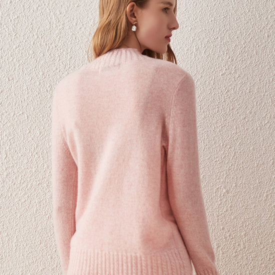 COMOBOCA 100% Cashmere Women's Mock Neck Knit Sweater