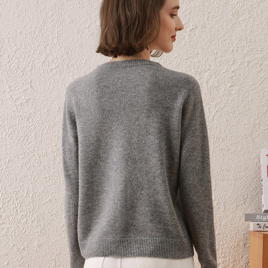 COMOBOCA 100% Wool Women's All-Match Mock Neck Sweater