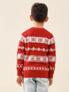 COMOBOCA 100% Wool Kids' Nordic Snowflake Knit Sweater