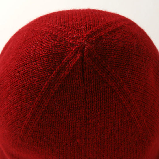 COMOBOCA 100% Wool Women's Double Layered Knit Beanie