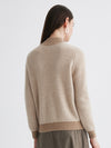 COMOBOCA 100% Cashmere Women's Mock Neck Knit Sweater