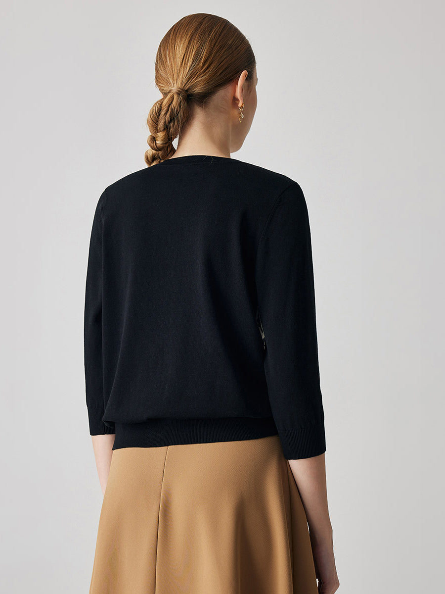 COMOBOCA Women's Floral Patterned Button-Down Cardigan