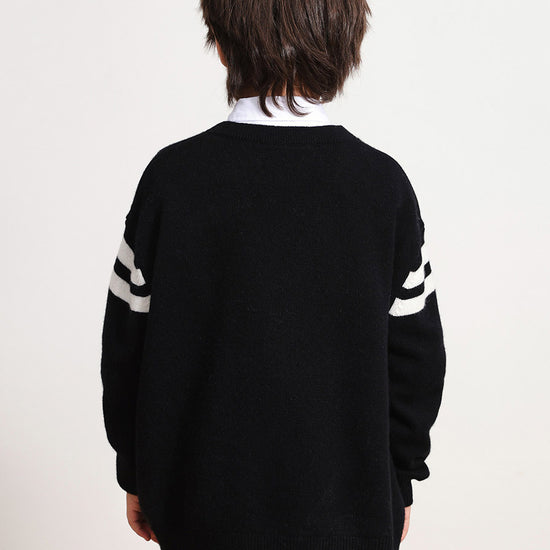 COMOBOCA 100% Wool Kids' V-Neck Cardigan