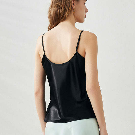COMOBOCA Women's Silk V-Neck Adjustable Straps Camisole