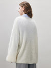 COMOBOCA Women's Mohair Fluffy Open Front Cardigan