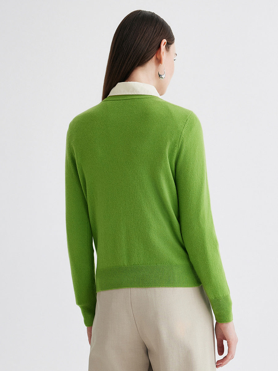 COMOBOCA 100% Cashmere Women's Round Neck Sweater