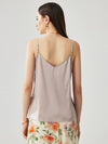 COMOBOCA Women's Silk Adjustable Straps V-Neck Camisole