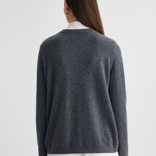 COMOBOCA 100% Cashmere Women's Button-Up Cardigan