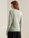 COMOBOCA 100% Cashmere Women's Round Neck Knit Sweater