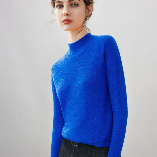 COMOBOCA 100% Cashmere Women's Round Neck Knit sweater