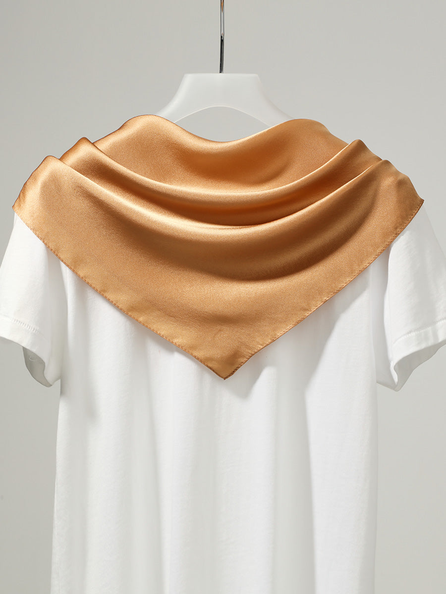 COMOBOCA Bronze 100% Mulberry Silk Women's Versatile Scarf