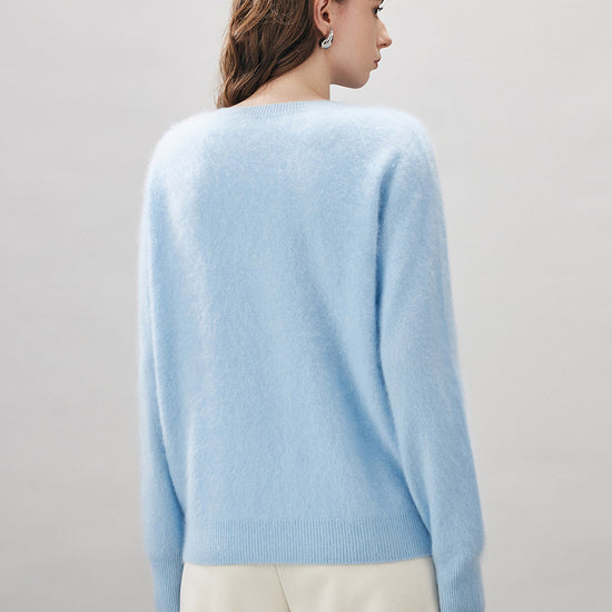 COMOBOCA Women's Wool Seamless Brushed Knit Sweater