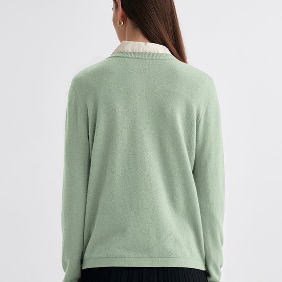 COMOBOCA 100% Cashmere Women's Button-Up Cardigan