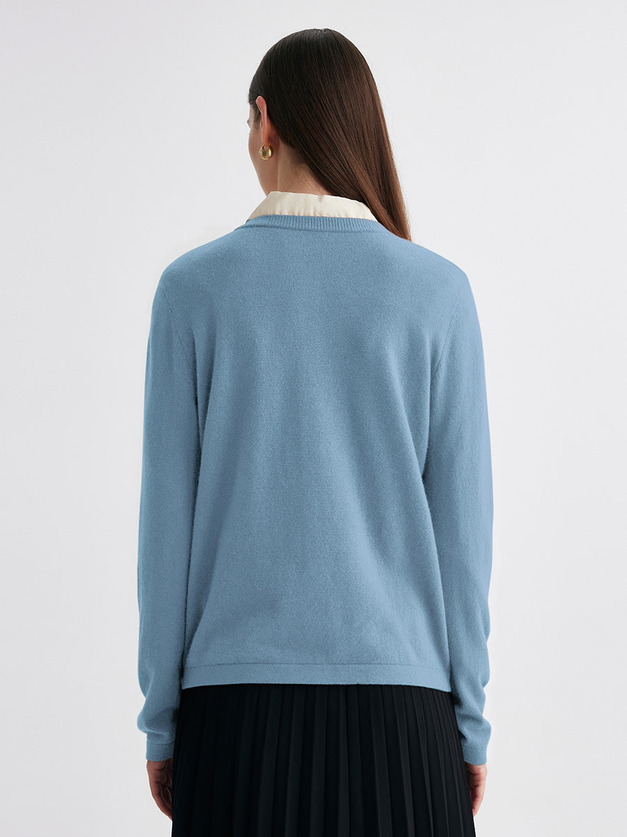 COMOBOCA 100% Cashmere Women's Button-Up Cardigan