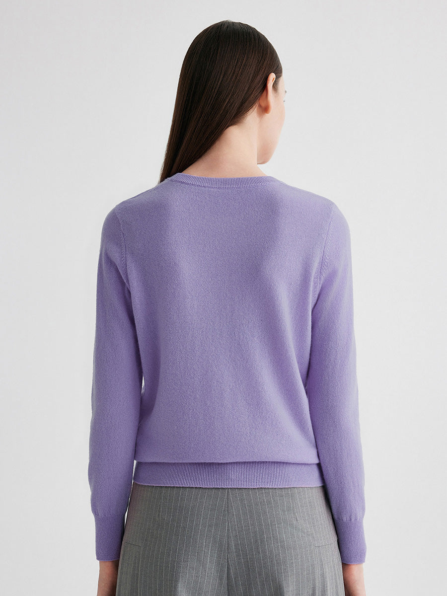 COMOBOCA 100% Cashmere Women's Round Neck Sweater