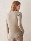 COMOBOCA 100% Cashmere Women's Mock Neck Knit Sweater