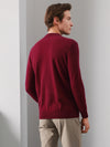 COMOBOCA 100% Cashmere Men's Mock Neck Knit Sweater