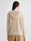 COMOBOCA 100% Cashmere Women's Half Zip Hoodie