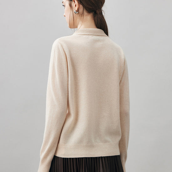 COMOBOCA 100% Cashmere Women's Turtleneck Button Front Knit Cardigan