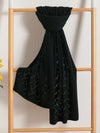 COMOBOCA BLACK 100% Cashmere Solid Color Scarf