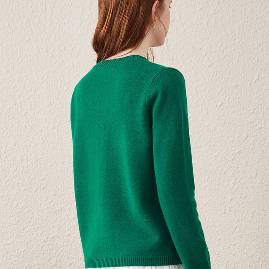 COMOBOCA 100% Wool Women's Cardigan Sweater