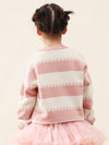 COMOBOCA 100% Wool Kids' Striped Nordic Pattern Knit Sweater