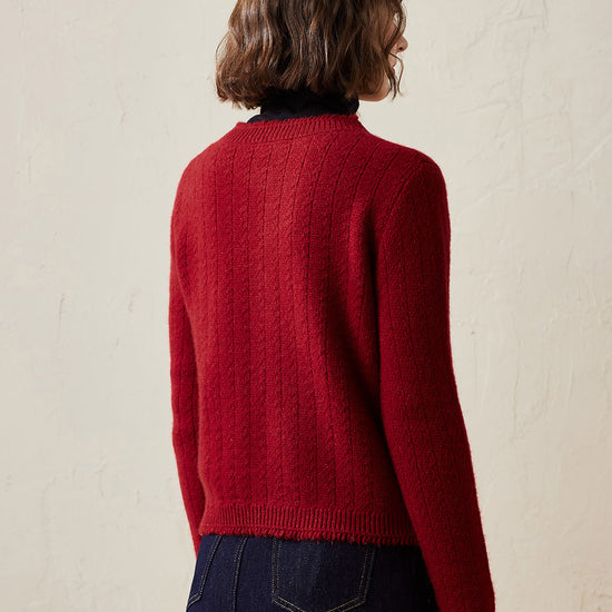 COMOBOCA 100% Cashmere Women's Knit Button Down Cardigan