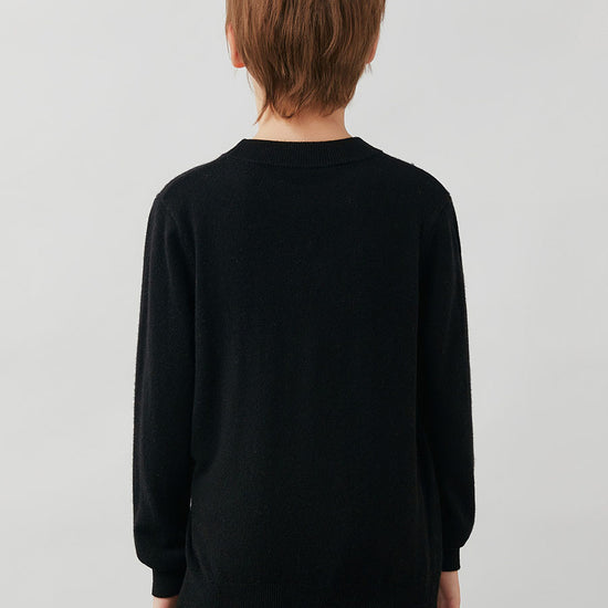 COMOBOCA 100% Wool Kids' Argyle Pattern Round Neck Sweater