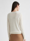 COMOBOCA 100% Cashmere Women's Cable Knit Cardigan